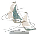 Scultura Regata 64x8,9x60 cm in Ferro Multicolor-1