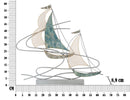 Scultura Regata 64x8,9x60 cm in Ferro Multicolor-7