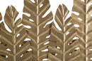 Scultura Long Leaf 47x10x57,5 cm in Ferro e MDF Oro-2