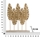 Scultura Long Leaf 47x10x57,5 cm in Ferro e MDF Oro-6