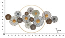 Pannello Flower Circl 155x8,5x85 cm in Ferro Multicolor-7