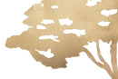 Pannello Leaf Tree Plan 82x1,5x63 cm in Ferro Oro-2