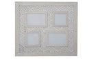 Cornice da Appendere Hypnos 46x4x41 cm MDF e Vetro Bianco e Grigio-1