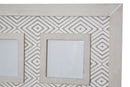 Cornice da Appendere Hypnos 46x4x41 cm MDF e Vetro Bianco e Grigio-4
