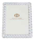 Cornice Ropy 25x2x30 cm in Poliresina e Vetro Argento-2