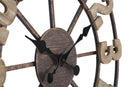 Orologio da Muro Source Ø63,5x4 cm in Ferro e MDF Marrone-5