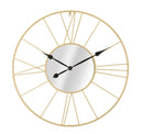 Orologio/Specchio Glam Stick Ø80x6 cm in Ferro Oro e Nero-1