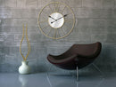Orologio/Specchio Glam Stick Ø80x6 cm in Ferro Oro e Nero-9