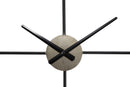 Orologio da Muro Sticky Ø60x3,5 cm in Ferro Nero e Argento-3