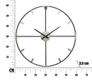 Orologio da Muro Sticky Ø60x3,5 cm in Ferro Nero e Argento-6