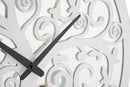 Orologio da Muro Bianco Tree Ø55x4,5 cm in Ferro MDF e Specchio Bianco-3