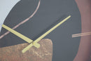 Orologio da Muro Art Red Ø60x6 cm in Ferro MDF e Vetro Multicolor-2