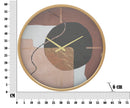 Orologio da Muro Art Red Ø60x6 cm in Ferro MDF e Vetro Multicolor-6