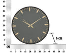 Orologio da Muro Glam Elegant Ø40x6 cm in Ferro MDF e Vetro Oro e Nero-6
