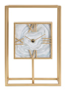 Orologio da Tavolo Rect. 20x8x30 cm in Ferro e MDF Multicolor-2