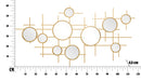 Specchio Gloxy 117x4,5x61 Misura Specchio Ø18-13-8 cm in Ferro Oro-6