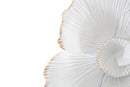 Specchio Bianco Flower 82x2,6x85,5 cm in Ferro Specchio e MDF Bianco e Oro-3