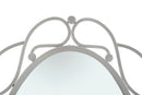 Specchio Oval Argento 60x2,5x110 cm in Ferro e MDF Argento-2