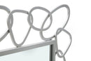 Specchio Chain Argento 84x2x84 cm in Ferro e MDF Argento-3