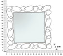 Specchio Chain Argento 84x2x84 cm in Ferro e MDF Argento-6