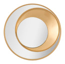 Specchio da Muro Vortic Ø70x3,5 cm in Ferro e MDF Oro-1