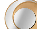 Specchio da Muro Vortic Ø70x3,5 cm in Ferro e MDF Oro-2