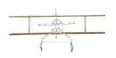 Porta Bottiglie Singolo Aviator 67,7x38x22 cm Legno e Ferro Argento e Marrone-3