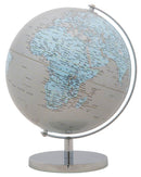 Mappamondo Argento Ø25x34 cm Plastica e Ferro Argento e Azzurro-1