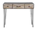 Console Oklahoma 100x38,5x80 cm in Ferro e MDF Marrone e Nero-2