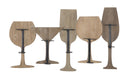 Porta Bottiglie da Muro Glass 71x12,5x41,5 cm in Ferro e MDF Marrone e Nero-1