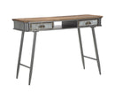Console Illinois 111x40x76 cm in Ferro e Legno di Abete Grigio e Grigio e Naturale-1