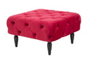 Puff Brigitte Bordeaux 74x74x43 cm Poliestere e MDF e Spugna Bordeaux-3