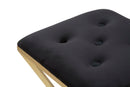 Sgabello da Bar Piramid 40x40x75 cm in Ferro e Vetro Oro e Nero-5