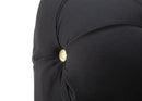 Puff Diamond Glam Nero Ø45x40 cm in Ferro e MDF e Spugna e Poliestere Nero e Oro-7