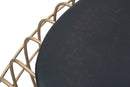 Tavolo da Caffé Oro Spider 119x75x55 cm in Ferro e MDF e PU Nero e Oro-10