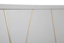 Cassettiera Luxy 80x40x80 cm in Legno e MDF e in Ferro Bianco e Oro-8