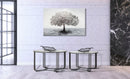 Tavoli da Caffé Dublino Coppia Ø81x47 - 71x43 cm in Ferro e Vetro Nero-8