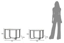 Tavoli da Caffé Dublino Coppia Ø81x47 - 71x43 cm in Ferro e Vetro Nero-9