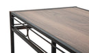 Console Essential 110x40x80 cm in Ferro e MDF Nero e Marrone-5