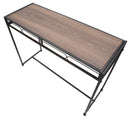 Console Essential 110x40x80 cm in Ferro e MDF Nero e Marrone-6