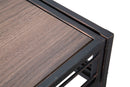 Console Essential 110x40x80 cm in Ferro e MDF Nero e Marrone-7