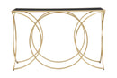 Console Infinity Small 120x40x79 cm in Ferro e Specchio Oro e Nero-2