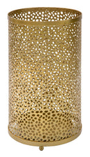 Porta Ombrelli Holes Glam Ø24x43 cm in Ferro Oro-1