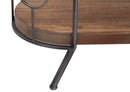 Libreria New Mexico 100x38x150,5 cm in Ferro e MDF Marrone e Grigio-5