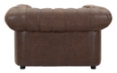 Poltrona Loft New 119x97x71 cm Legno e Metallo e Spugna e Tessuto Marrone-4