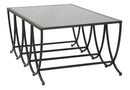 Tavolo da Caffé Dark 100x60x40 cm in Ferro e Specchio Nero-2