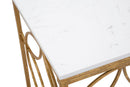 Console Star Marble 120x40x80 cm in Ferro e Marmo Oro e Bianco-2