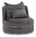 Poltrona Paris Space Grigio/Argento Ø84x72 cm in Legno e Spugna Grigio