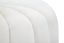 Puff Shell Crema 80x54x42 cm in Legno Spugna e Poliestere Crema-7