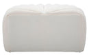 Puff Shell Crema 80x54x42 cm in Legno Spugna e Poliestere Crema-8